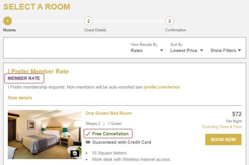 SBE Member Rate Sample - Text Display